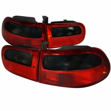 OVERTIME 3 Door Tail Light for 92 to 95 Honda Civic Red & Clear - 10 x 19 x 25 in. OV2654265